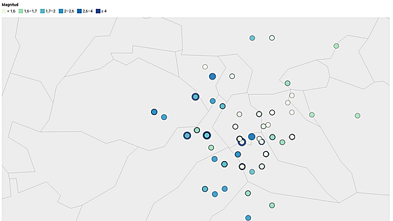 Consulta el mapa de los terremotos de Granada