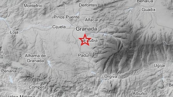 Otro temblor de 3,4 alerta a Granada de noche