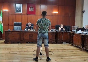 El acusado declarando en la Audiencia de Jaén.