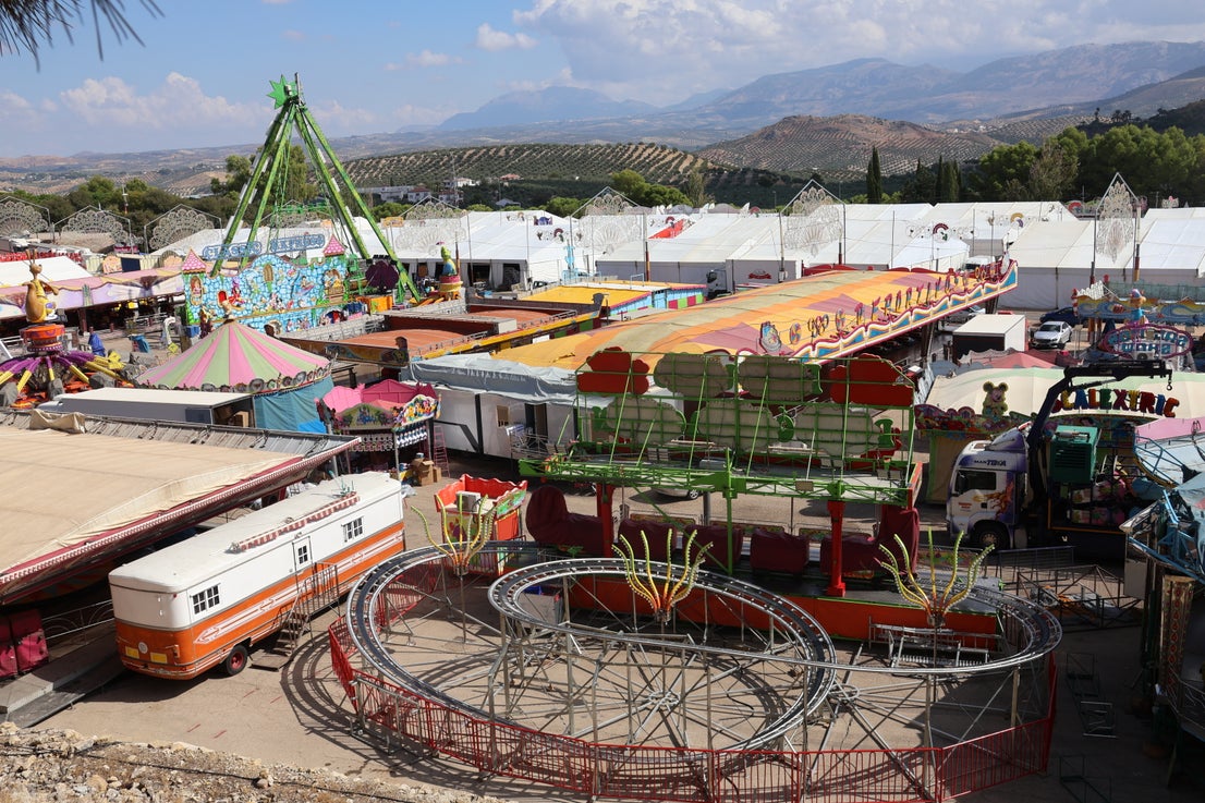 El montaje de la Feria de Jaén, en imágenes