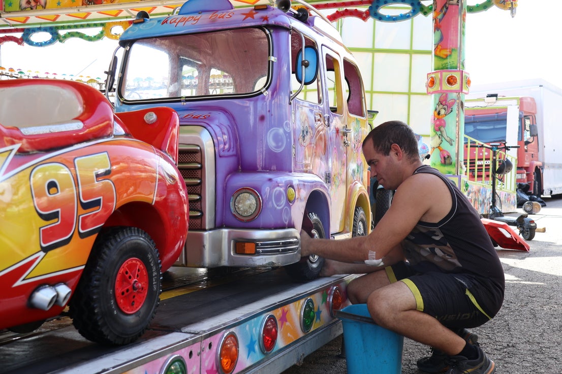 El montaje de la Feria de Jaén, en imágenes