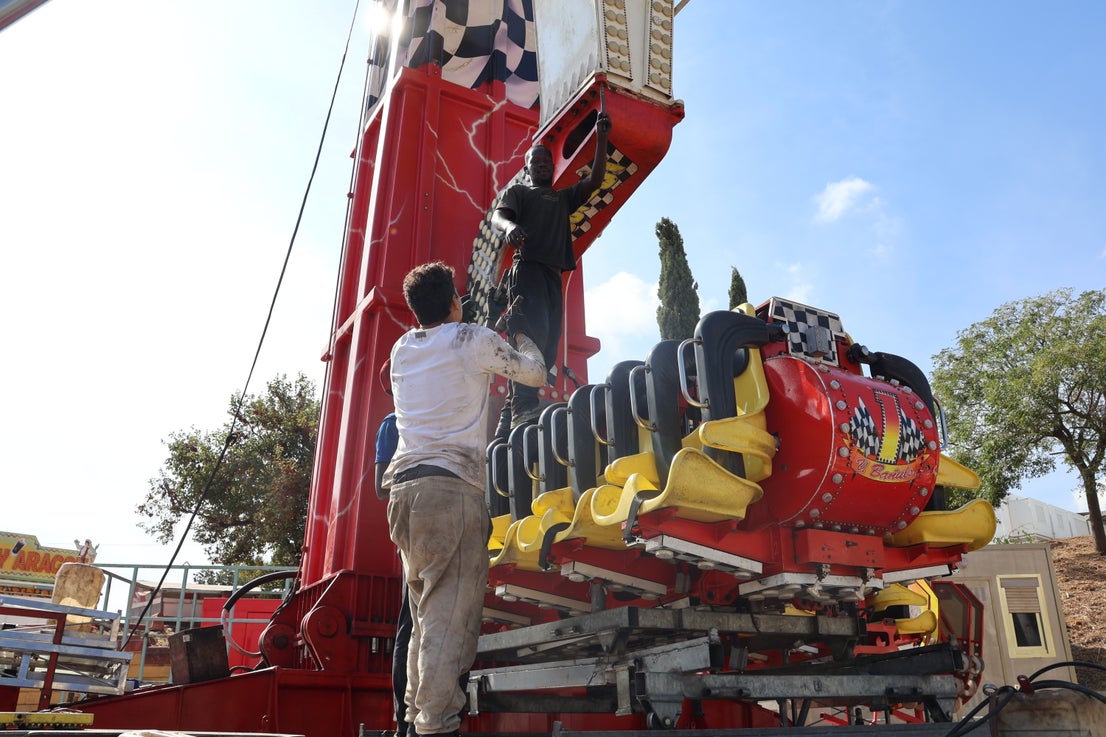 El montaje de la Feria de Jaén, en imágenes