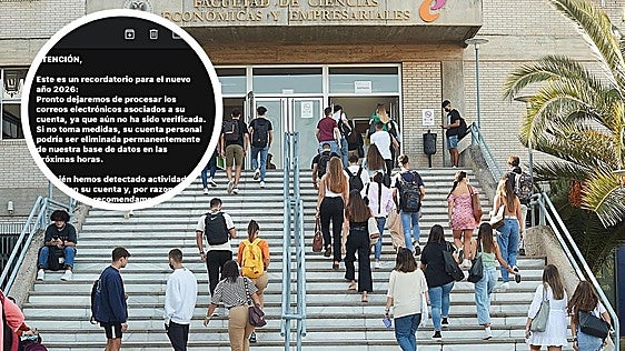 Intentan robar datos de estudiantes de la Universidad de Granada mediante correos fraudulentos