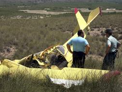 Fallece un hombre al estrellarse la avioneta que pilotaba en Murcia