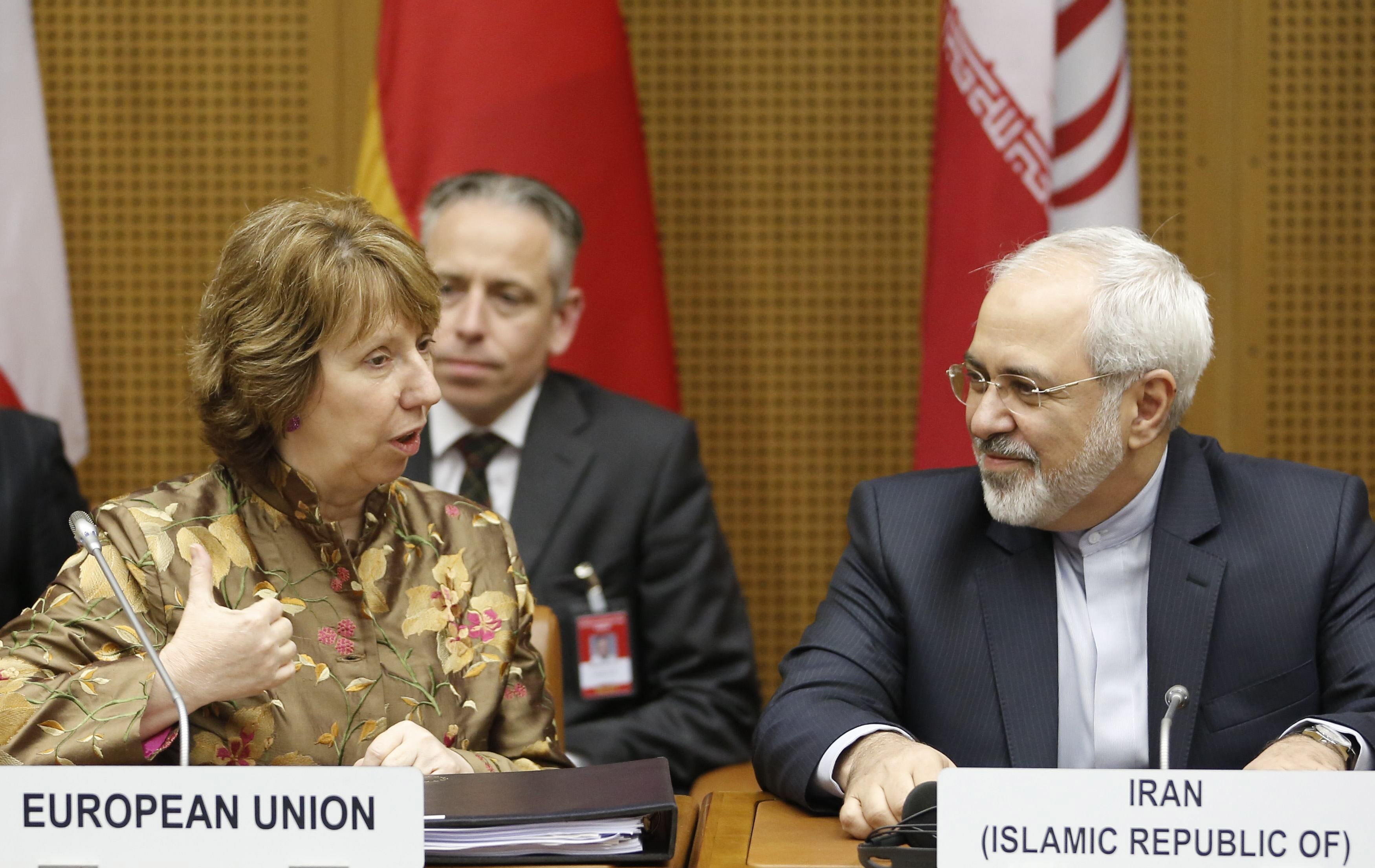 Catherine Ashton y Javad Zarif. 