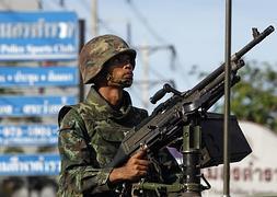 Soldado tailandés en Bangkok. / Reuters
