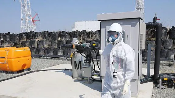 Trabajadores de TEPCO en Fukushima-1. 