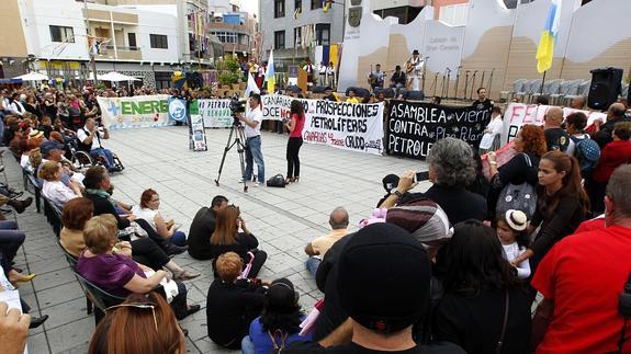 Protestas en el Día de Canarias. 