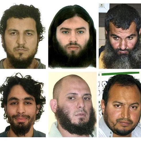 Los seis yihadistas detenidos. 