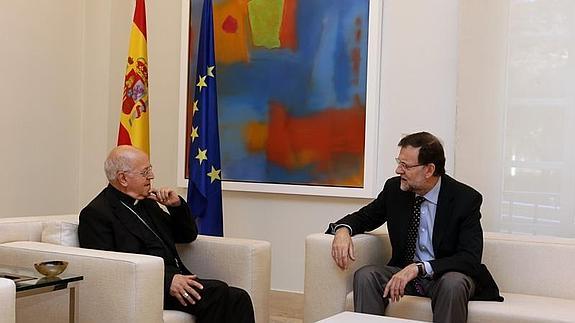Blázquez y Mariano Rajoy, hoy en la Moncloa.