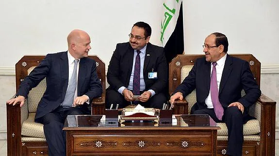 Al Maliki, durante su reunión con el ministro británico de Exteriores. 