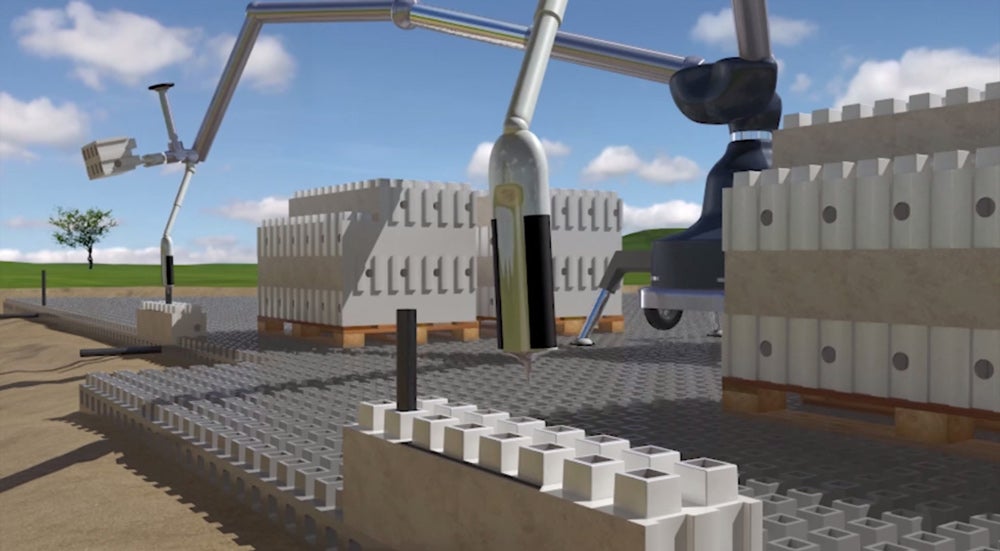 Los ladrillos son huecos y fabricados en hormigón