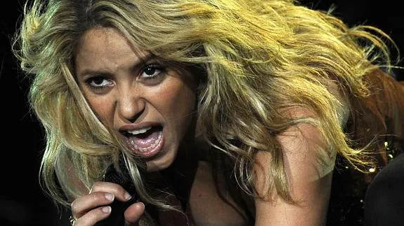 Shakira, durante un concierto. 
