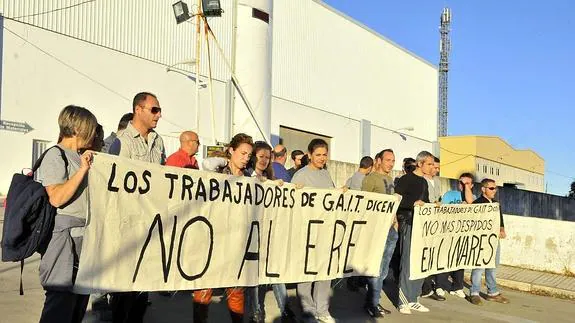 Trabajadores afectados por un ERE.