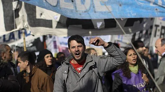 Protestas en Buenos Aires. 