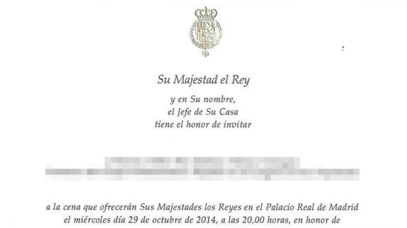 Nueva invitación de la Casa Real.