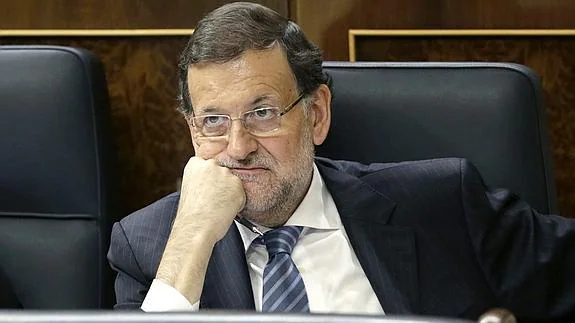 Mariano Rajoy, hoy en el Congreso.