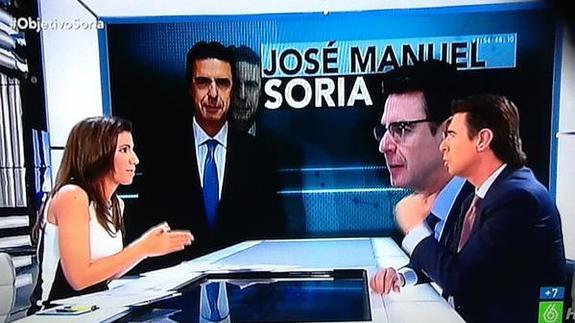 El ministro de Industria, José Manuel Soria, durante su intervención en La Sexta. 