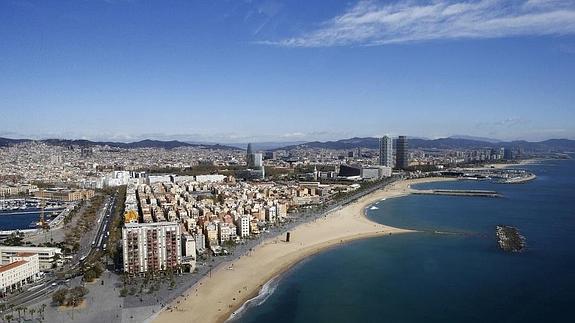 Vista aérea de Barcelona. 