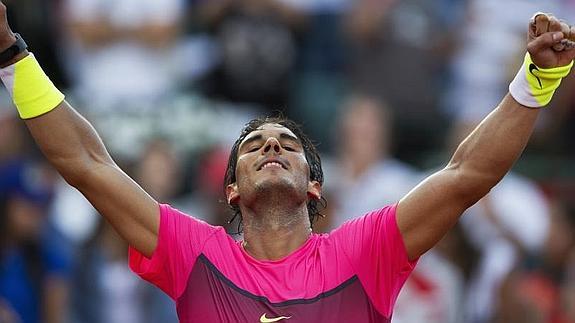 Nadal celebra su triunfo en Buenos Aires. 