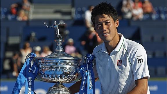 Nishikori, último ganador del torneo. 