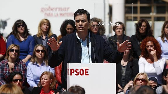 Pedro Sánchez, en Alcorcón (Madrid).
