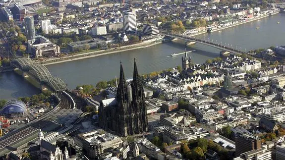 Vista aérea de la ciudad de Colonia.