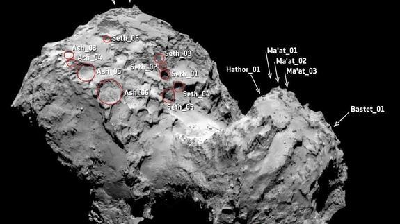 Una imagen del cometa Churyumov-Gerasimenko.