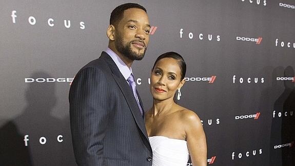 Will Smith, junto a su esposa. 