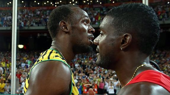 Bolt y Gatlin. 