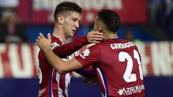 Vietto (i) junto a Carrasco en el pasado derbi. 