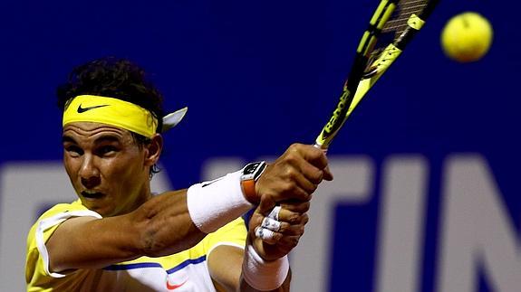 Rafa Nadal durante su partido ante Juan Mónaco.