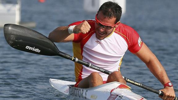 Saúl Craviotto, durante una prueba. 