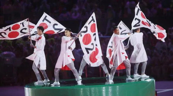 Representación de Tokio 2020 en la clausura de Río 2016. 
