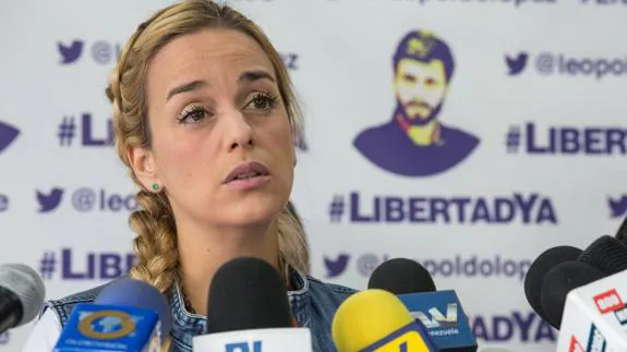 Lilian Tintori, esposa del dirigente opositor venezolano Leopoldo López.