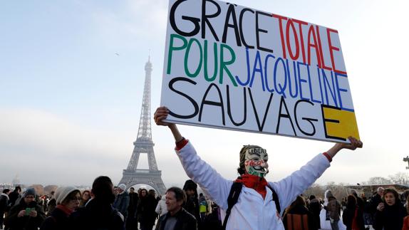 Una protesta en favor de Jaqueline Sauvage..