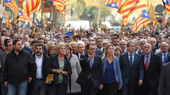 Artur Mas, en una manifestación en octubre de 2015 en Barcelona. 
