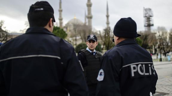 Agentes de la Policía turca.