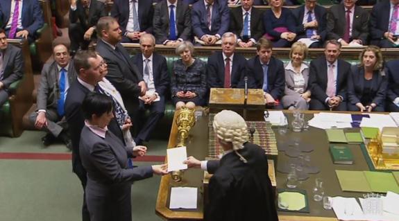 Sesión en el parlamento británico. 