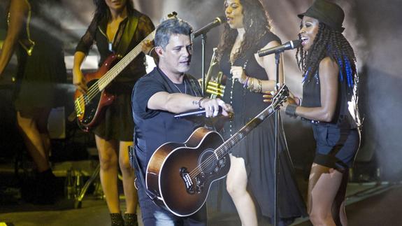 Alejandro Sanz, durante un concierto. 