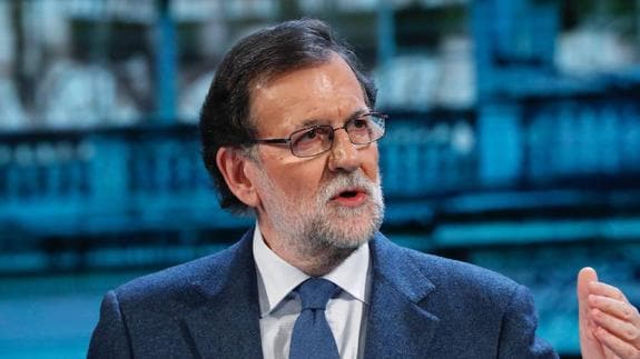 El presidente del Gobierno, Mariano Rajoy, en Vitoria.