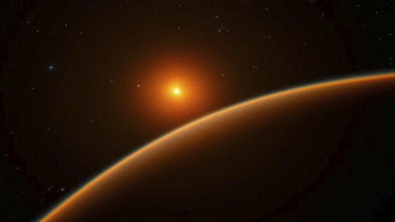 Fotografía facilitada por el ESO del exoplaneta LHS 1140b.