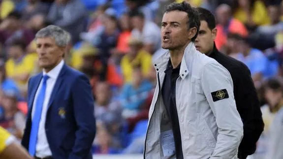 Luis Enrique, ante Las Palmas. 