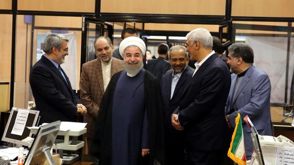 El presidente iraní, Hasán Rohaní, en Teherán.