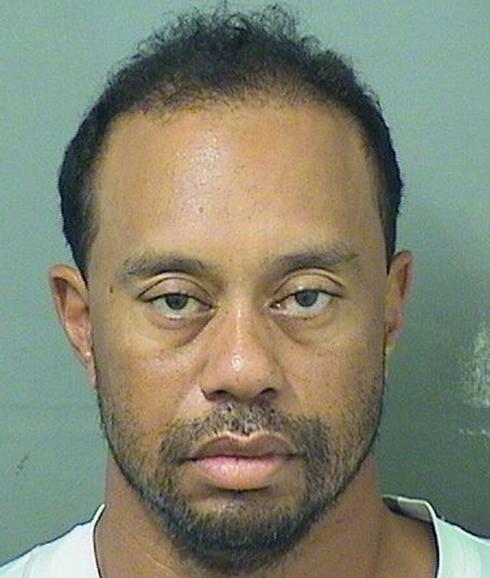 Tiger Woods, tras su detención. 