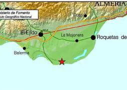 Se registra en la provincia de Almería un terremoto de 2,8 grados