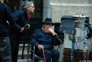 Manoel de Oliveira, durante el rodaje del filme. ::
JORGE TREPA