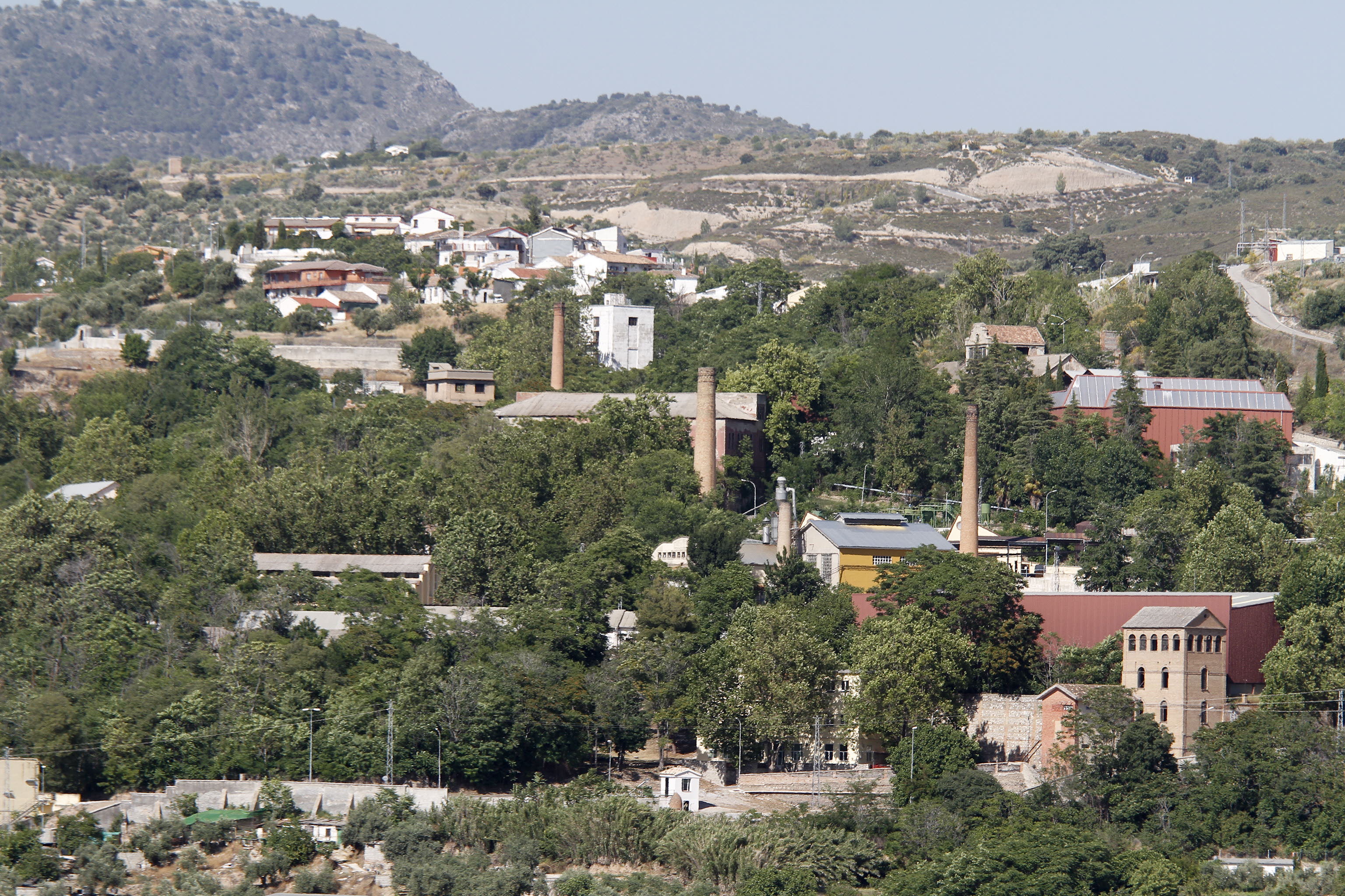 Vistas general de la fábrica de pólvoras de Santa Bárbara ubicada en el barrio de El Fargue.