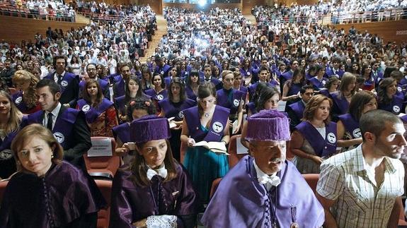 Ceremonia de graduación de los estudiantes de Ciencias de la Educación, el pasado sábado 