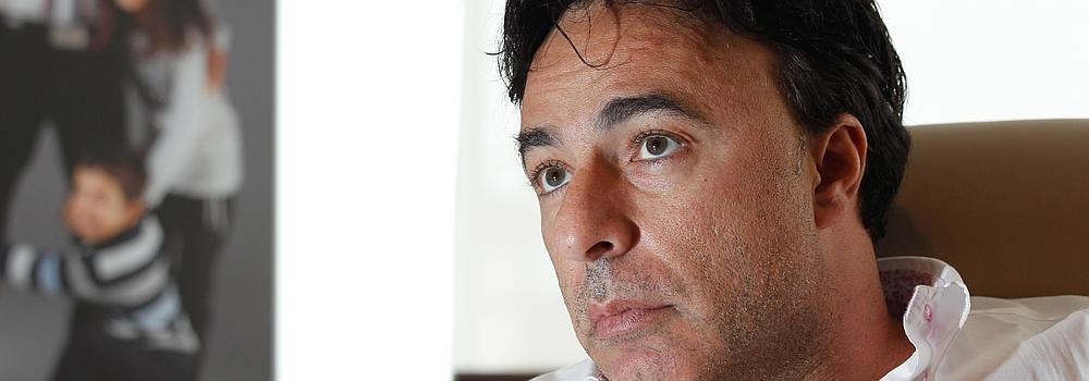 Quique Pina, presidente del Granada, durante la entrevista. 